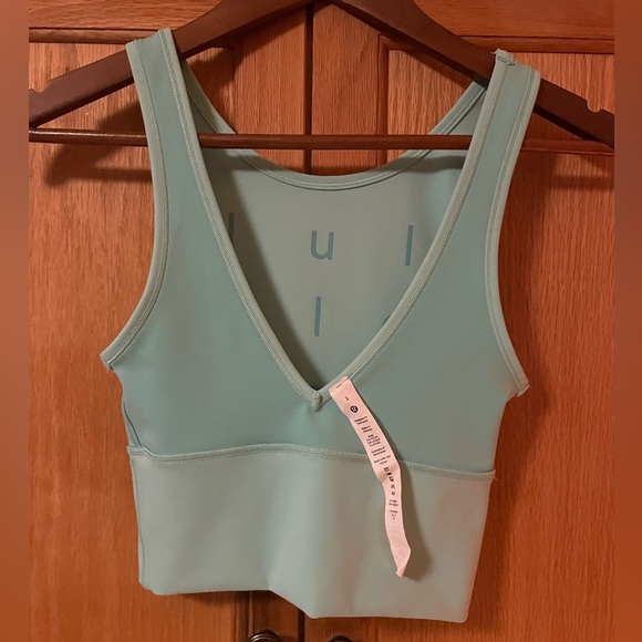 Lululemon Power Pivot Everlux Tank Top Motif Mint Green Reversible - Picture 13 of 14